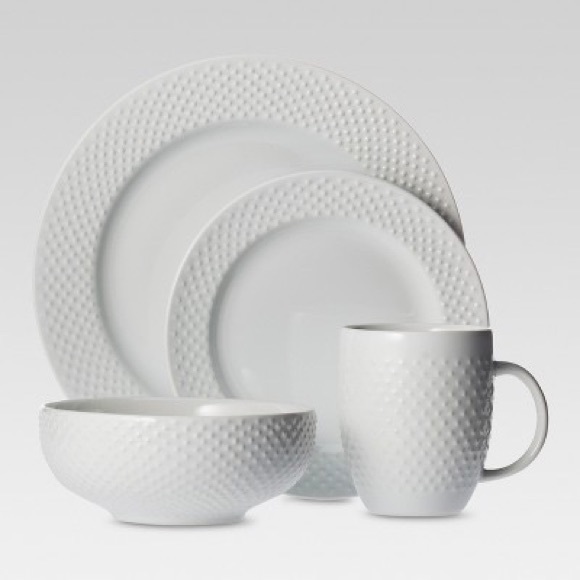 16pc Beaded Rim Dinnerware Set White - Threshold™ - Picture 1 of 1